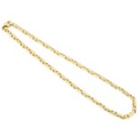 An 18ct gold fancy link necklace,