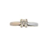 A platinum diamond single stone ring,