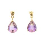 A pair of ametrine drop earrings,