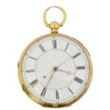An 18ct gold open face pocket watch by Samuel Welsby,
