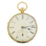 An 18ct gold open face pocket watch,