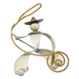 A Charles Horner cowboy brooch,