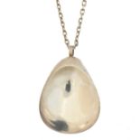 A Georg Jensen 'Oyster' pendant on chain, no. 328,