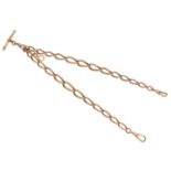 A 9ct gold Albert chain,