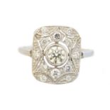 A diamond dress ring,