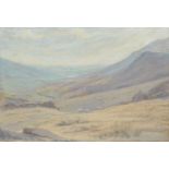 Mary Yates (British 1891-1974) "Windermere from Red Screes", pastel.