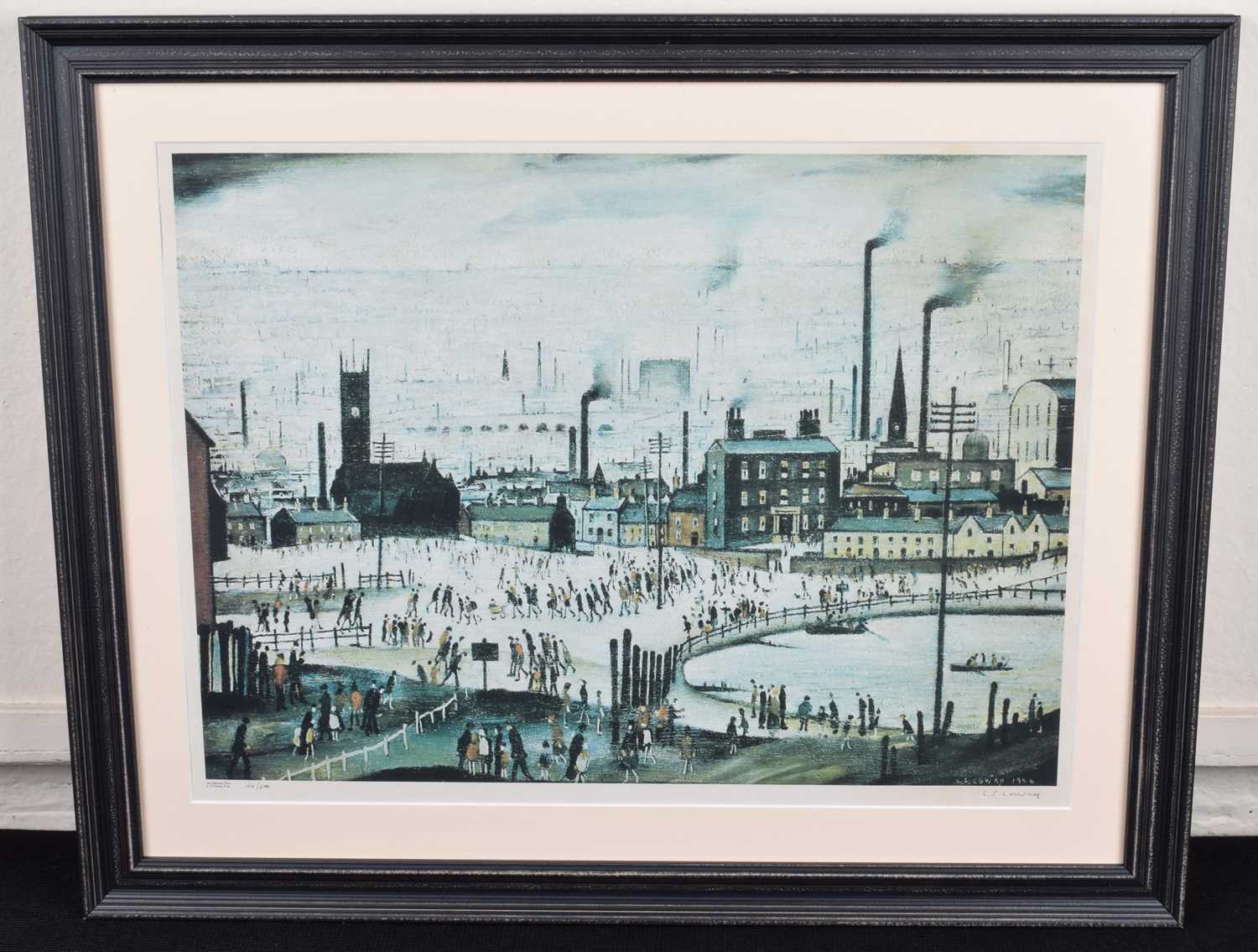 L.S. Lowry R.A. (British 1887-1976) "An Industrial Town", signed print. - Image 2 of 2