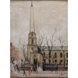 L.S. Lowry R.A. (British 1887-1976) "St. Luke's Church, Old Street, London, E.C.", signed print.