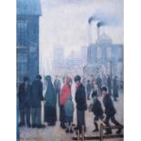 L.S. Lowry R.A. (British 1887-1976) "Salford Street Scene", print.