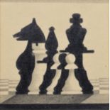 Trevor Grimshaw (British 1947-2001) "Chess Pieces", graphite.