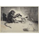 Leonard Robert Brightwell (British 1889-1983) "The Optimist", signed etching.