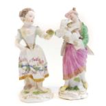 Meissen figure and one other