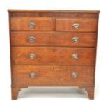 George III oak chest of drawers