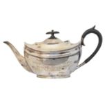 A George V silver presentation teapot,