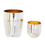 Two Elizabeth II Britannia silver beakers,