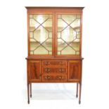 Edwardian mahogany display cabinet