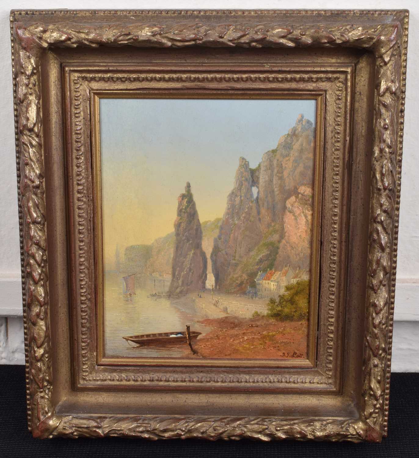 Frederick Tully Lott (fl.1852-1879) "Rocher Bayard, Dinant, Belgium", oil. - Image 2 of 2