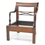 Early 19th-century mahogany framed child's commode chair