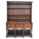 Mid 18th century oak dresser