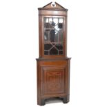 Edwardian mahogany floor standing display cabinet