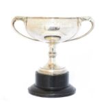 A George V silver twin handled trophy,