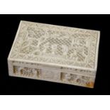 Chinese carved ivory box