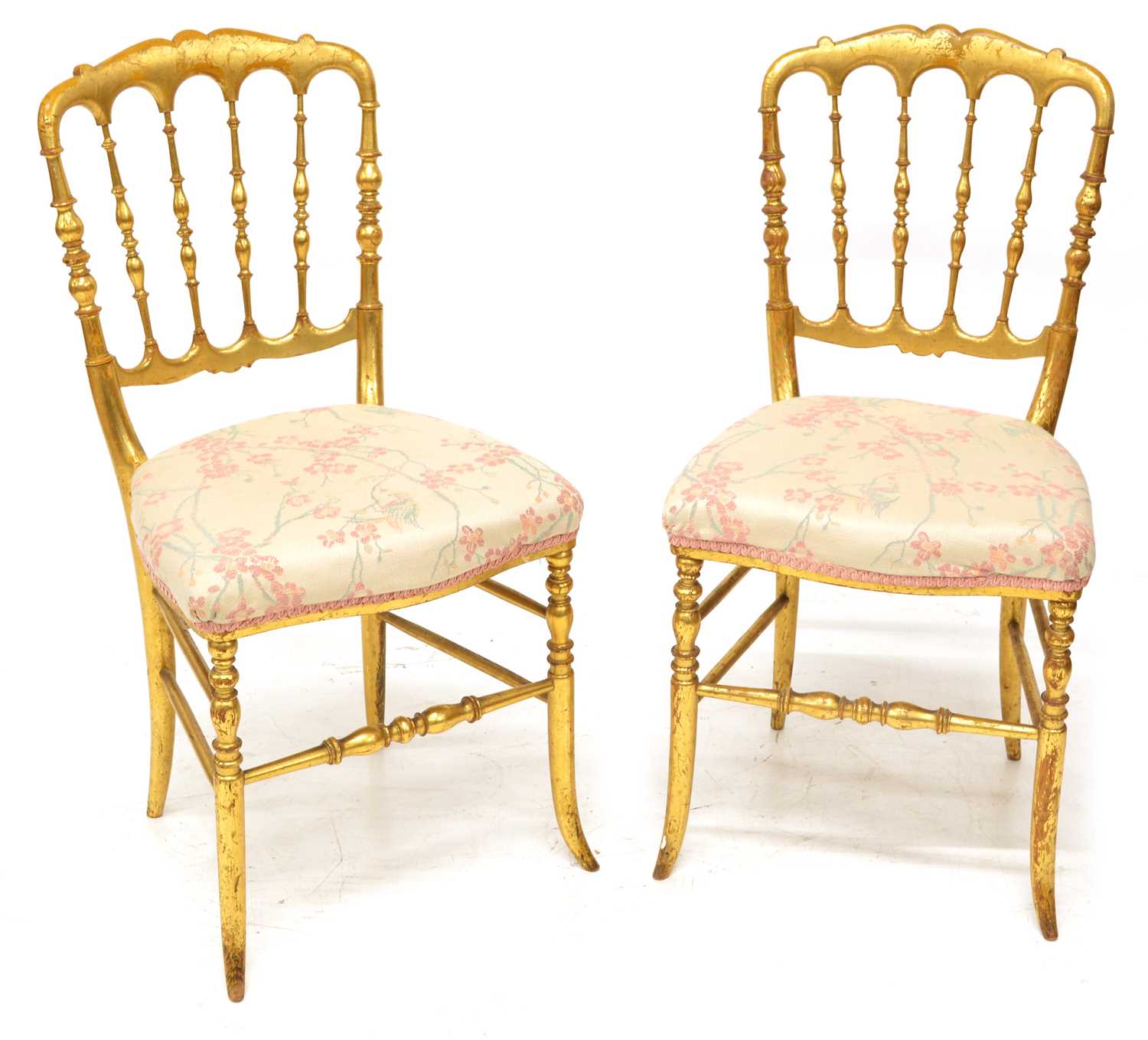 A pair of 19th century Belgian single chairs