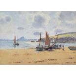 Warren Williams (British 1863-1941) Coastal scene with Criccieth Castle, watercolour.