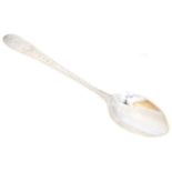 A George III Irish silver serving spoon,