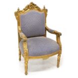 Late 19th-century French salon chair