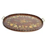 Edwardian oval tea tray