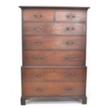 George III mahogany chest on chest