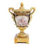 German porcelain ormolu mounted vase