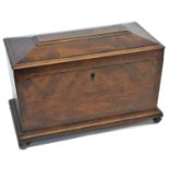 Early 19th-century mahogany sarcophagus-shaped tea caddy