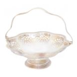 A George V silver basket,