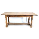 Mid 20th century oak refectory table