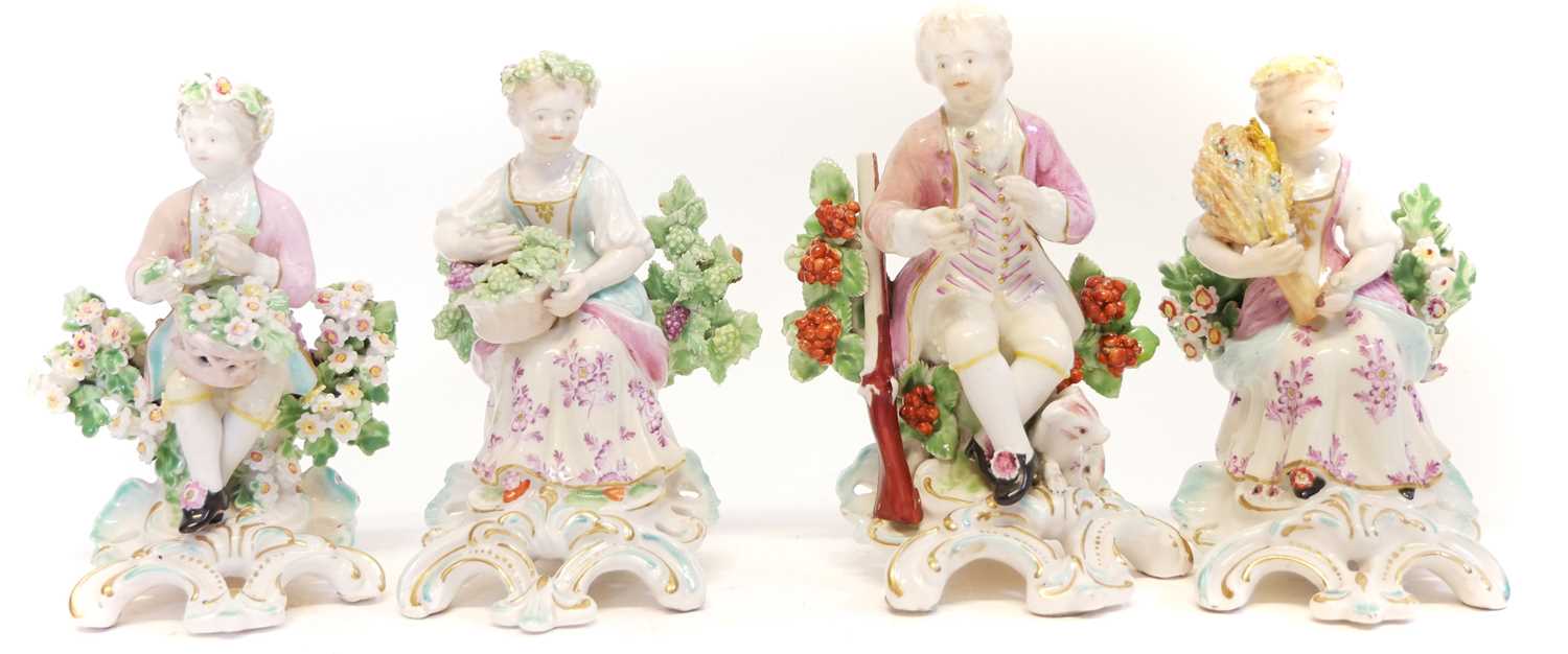 Two pairs of Derby figures