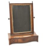 George III figured mahogany dressing table mirror