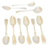 Six Victorian silver teaspoons,