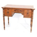 William IV mahogany side table or dressing table