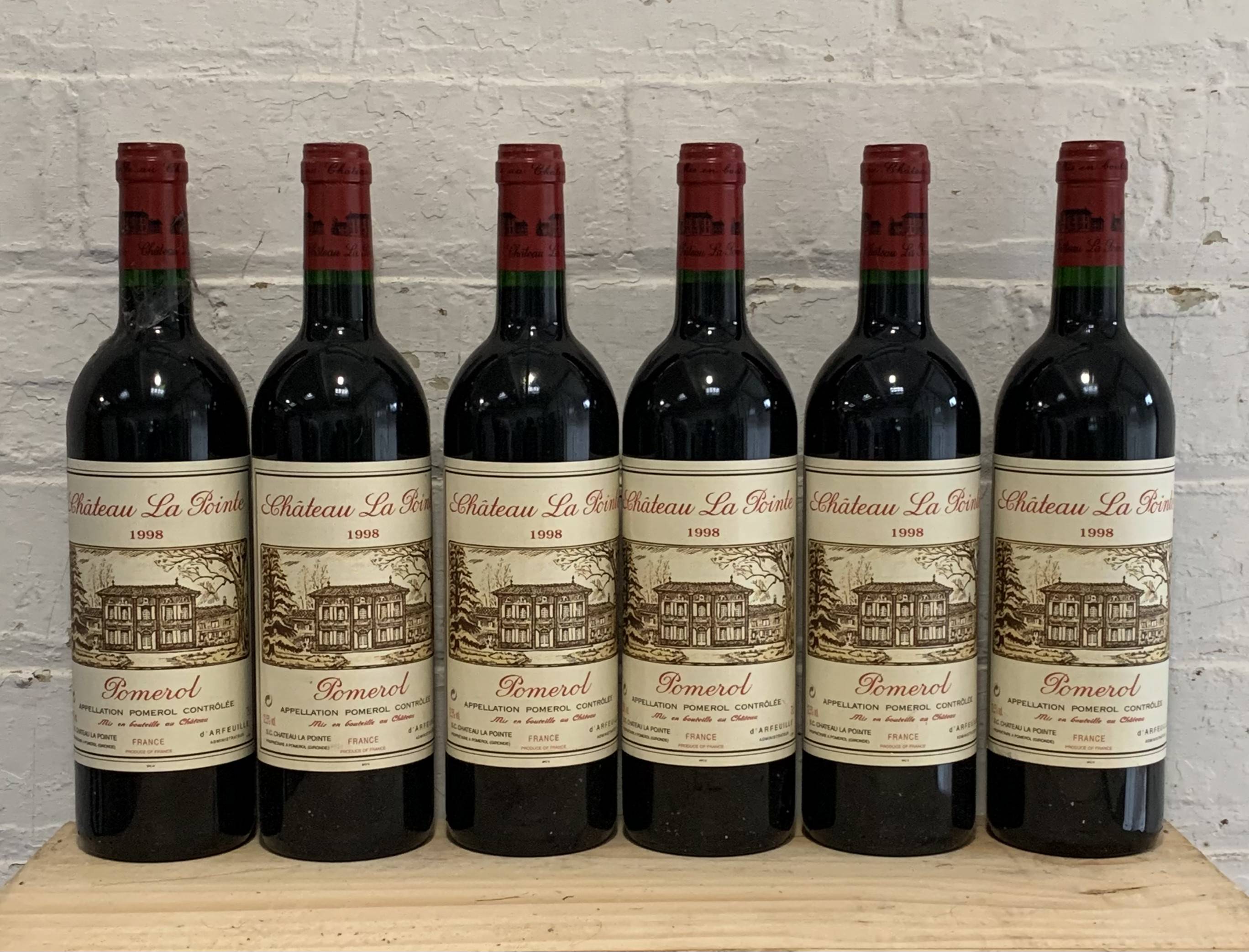 6 Bottles Chateau La Pointe Pomerol 1998 (6 b/n)