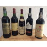 5 Bottles Mixed Lot Grand Cru Classe Claret, Fine Burgundy and Port