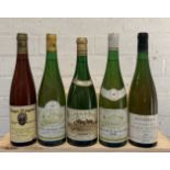 5 Bottles collection superb Dessert Wines from Loire Valley and Germany