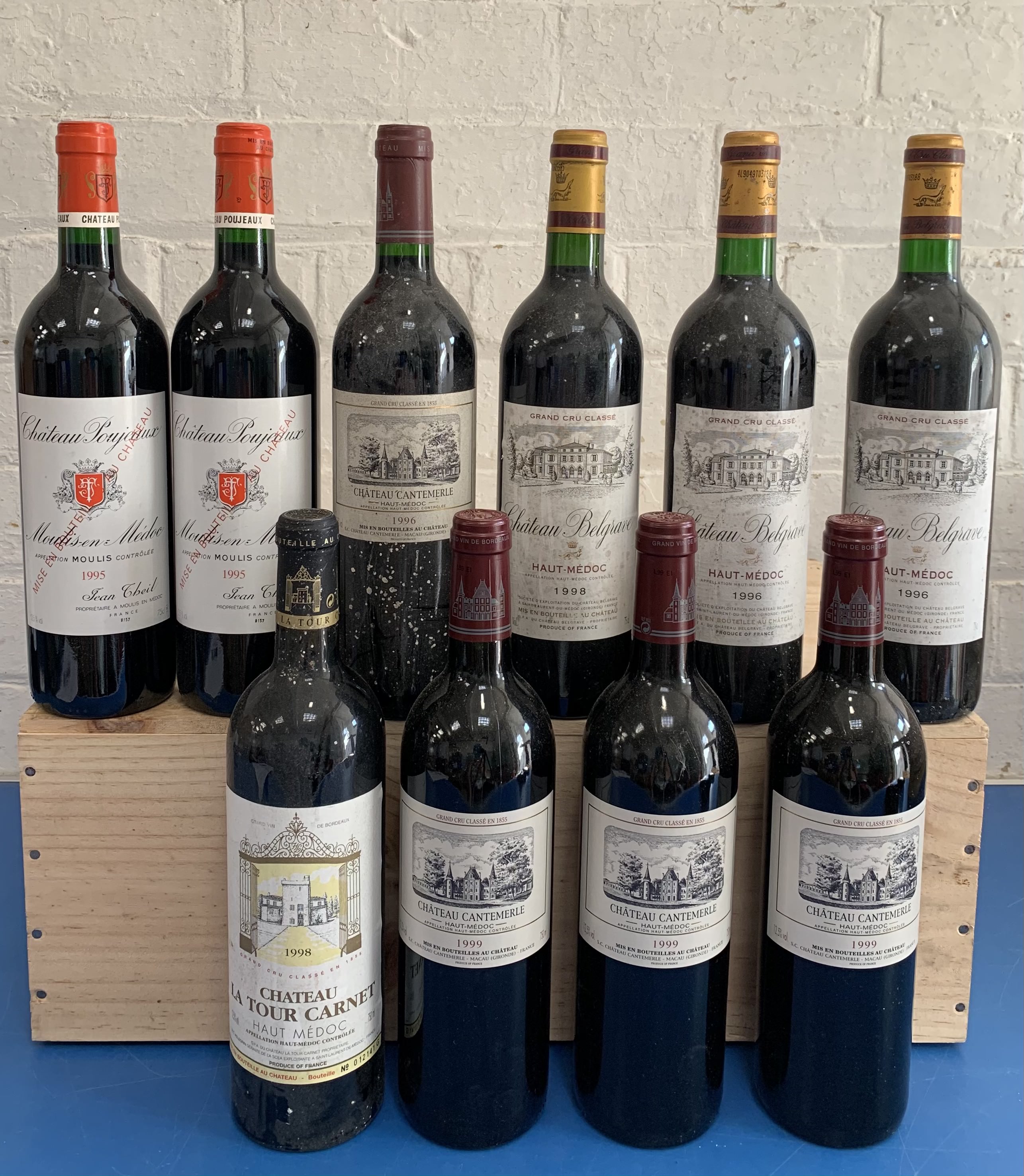 10 Bottles Mixed Parcel of fine Classified Growth and Cru Bourgeois Clarets