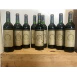 9 bottles Chateau Gruaud Larose Grand Cru Classe St Julien 1985 (3 b/n, 5 vts, 1 t/s)