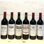 6 Bottles Mixed Lot of Mature Claret to include Classified Growths