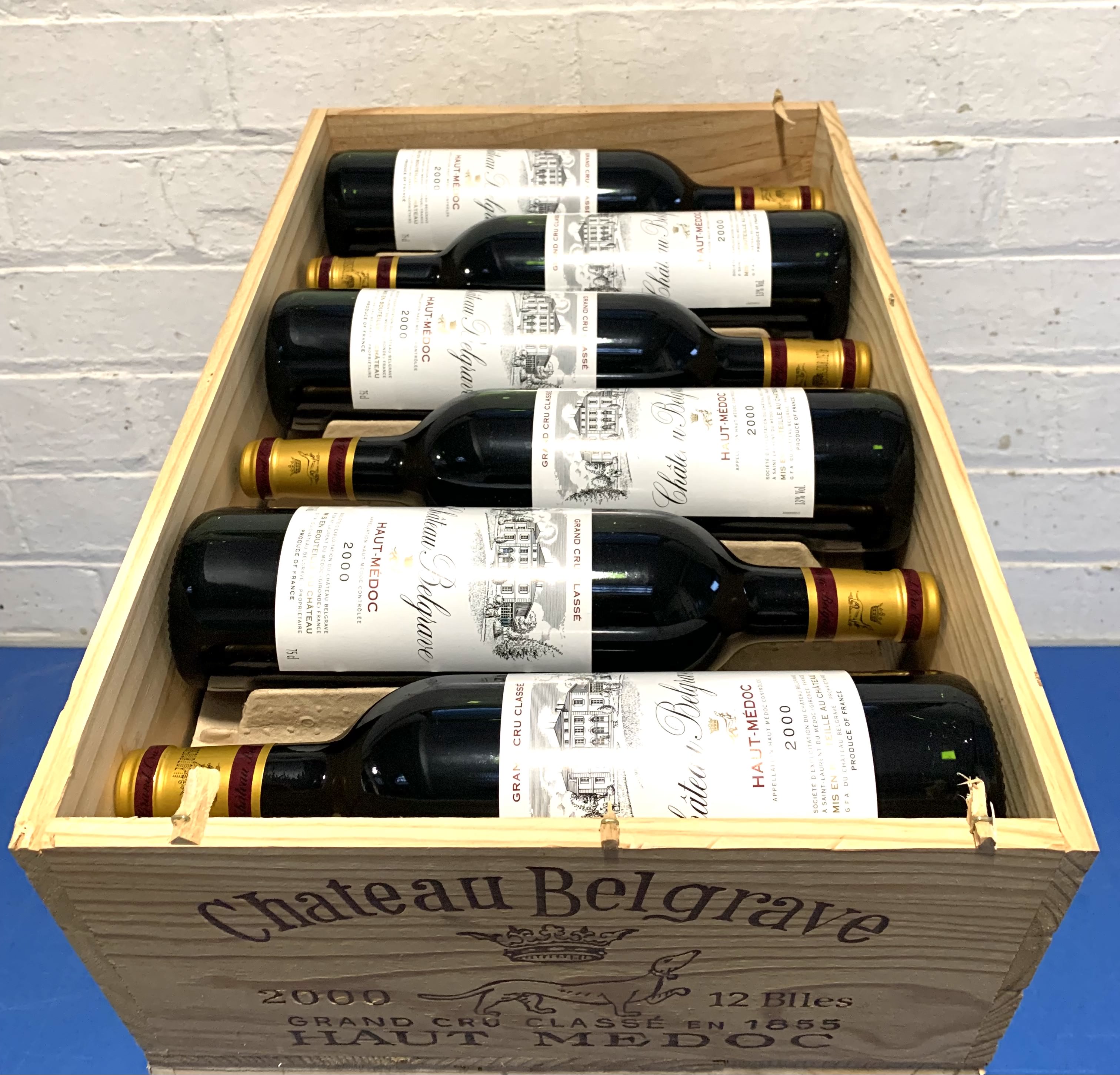 12 Bottles (in OWC) Chateau Belgrave Grand Cru Classe Haut-Medoc 2000