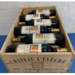 12 Bottles (in OWC) Chateau L’Eveche Pomerol 2009 (all b/n)