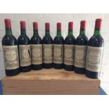 8 Bottles Chateau Gazin Grand Vin de Pomerol 1987 (7 b/n or above, 1 vts)