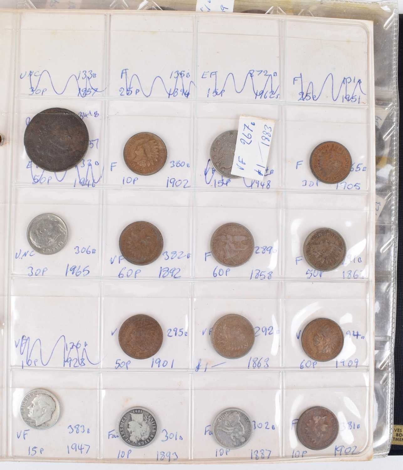 One album of mainly U.S. and other foreign coins dating back to George II. - Image 6 of 21